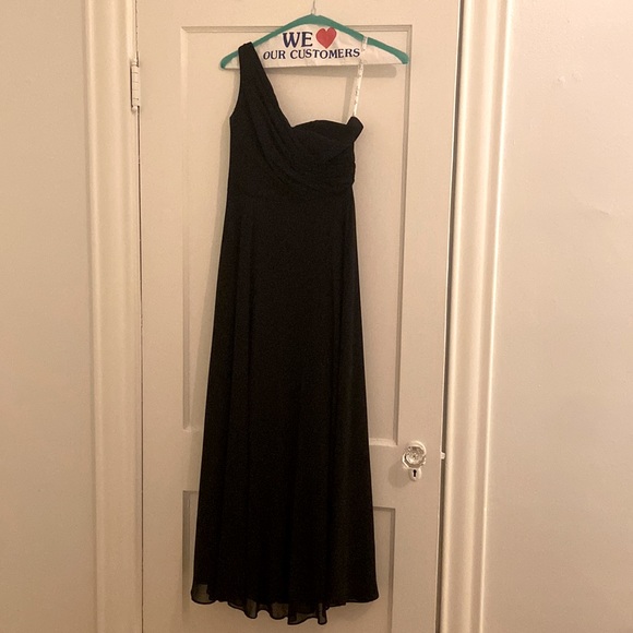 Celebrate DB Studio Dresses & Skirts - Black one shoulder bridesmaids dress